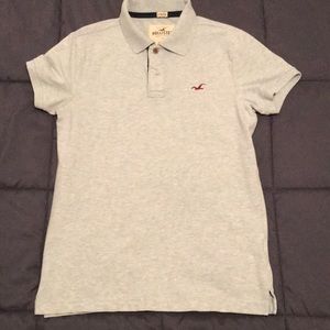 Gray Hollister polo shirt